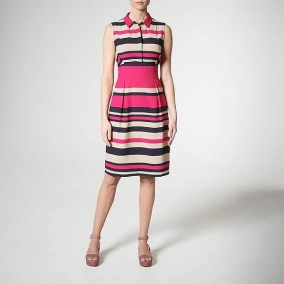 L.K. Bennett Martha Multi Color Sleeveless Dress - Picture 2 of 13